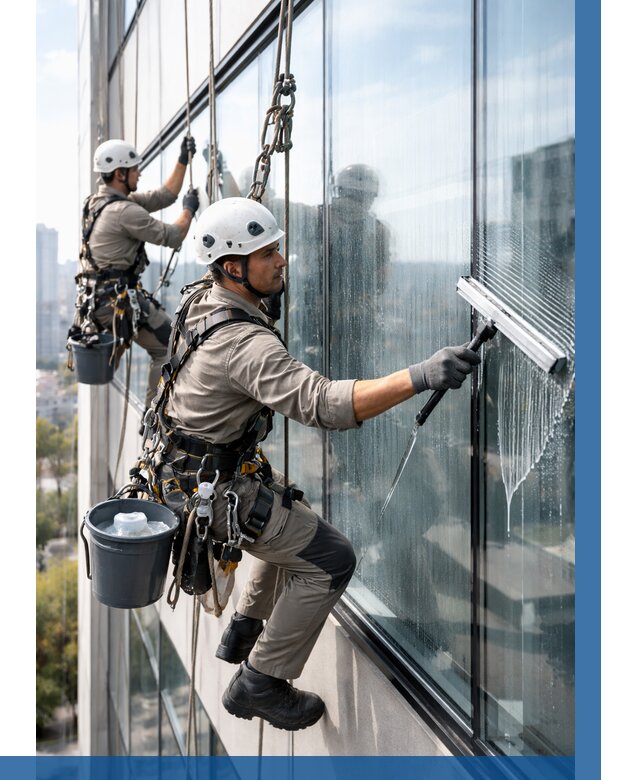 Мойка окон альпинистами в Амурске от 4649 р. | ВЫСОТНИК-Мрс