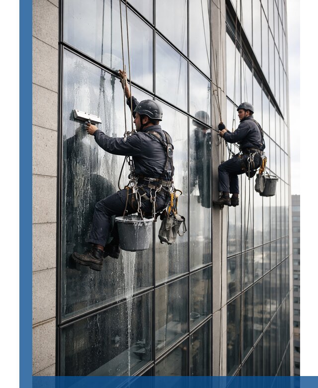 Профессиональная мойка стеклянных фасадов зданий в Амурске