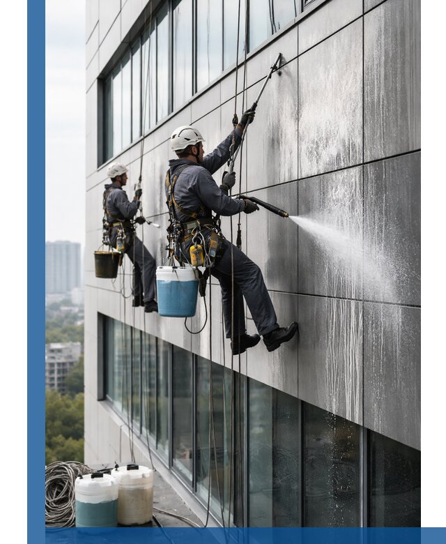 Профессиональная мойка вентилируемых фасадов в Амурске