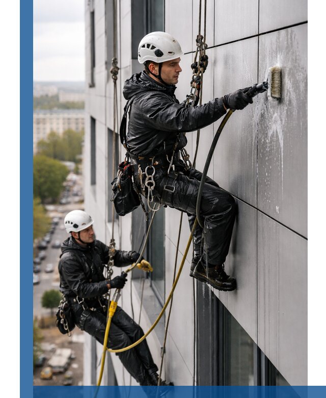 Профессиональная мойка фасада из композита в Амурске