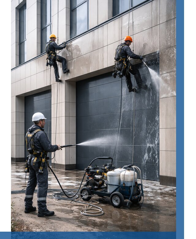 Послестроительная мойка фасада в Амурске от 310 р. | ВЫСОТНИК-Мрс