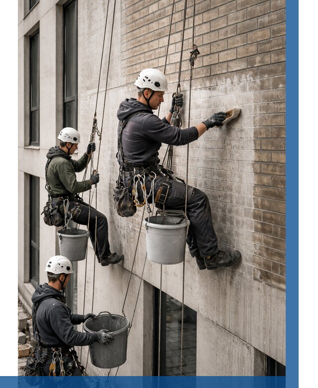 Удаление высолов с фасада в Амурске от 258 р. | ВЫСОТНИК-Мрс