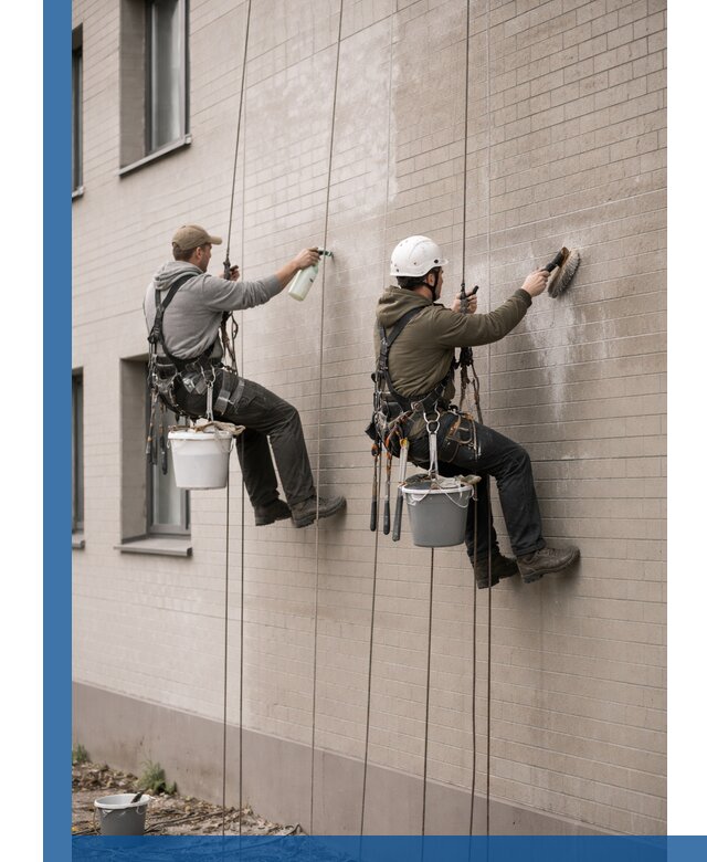 Удаление высолов с фасада зданий в Амурске без повреждений и следов