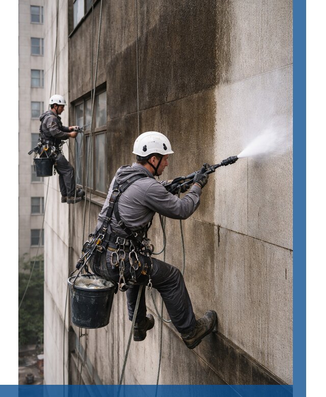 Очистка фасада от копоти в Амурске от 258 р. | ВЫСОТНИК-Мрс