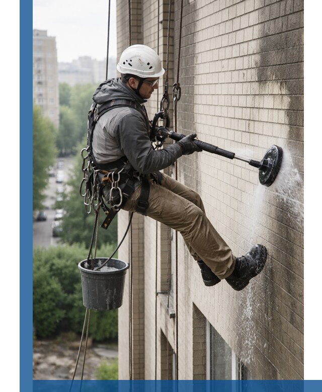 Очистка фасада от копоти в Амурске профессионально и безопасно