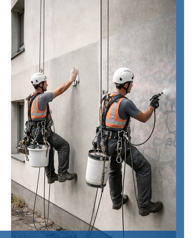 Антиграффити покрытие фасада в Амурске от 620 р. | ВЫСОТНИК-Мрс