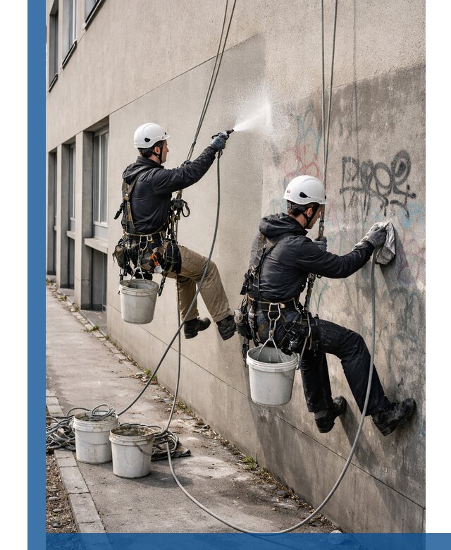 Антиграффити покрытие фасада с защитой от надписей в Амурске