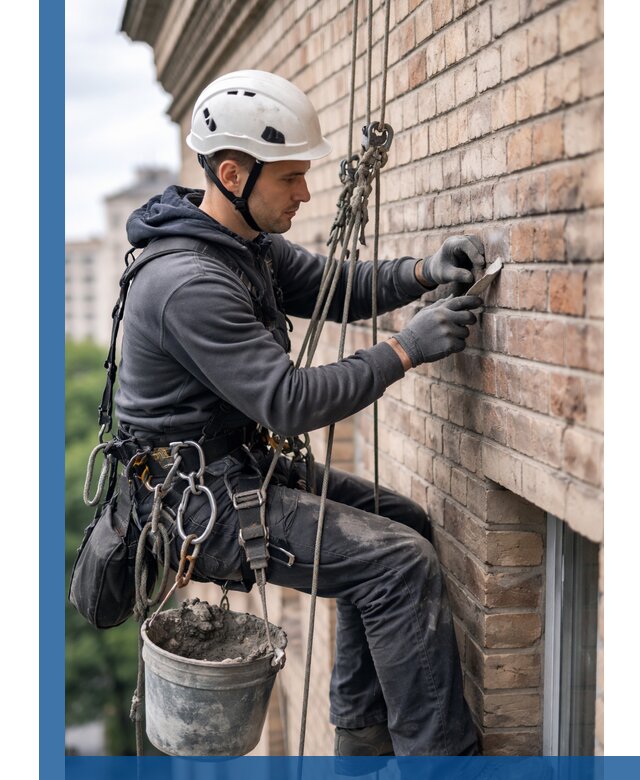 Качественный ремонт кирпичной кладки фасада в Амурске с гарантией