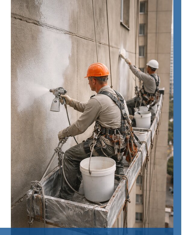 Грунтовка фасада на высоте в Амурске от 124 р. | ВЫСОТНИК-Мрс