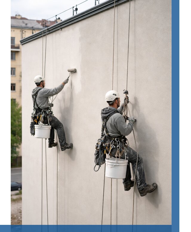 Покраска оштукатуренного фасада в Амурске от 331 р. | ВЫСОТНИК-Мрс