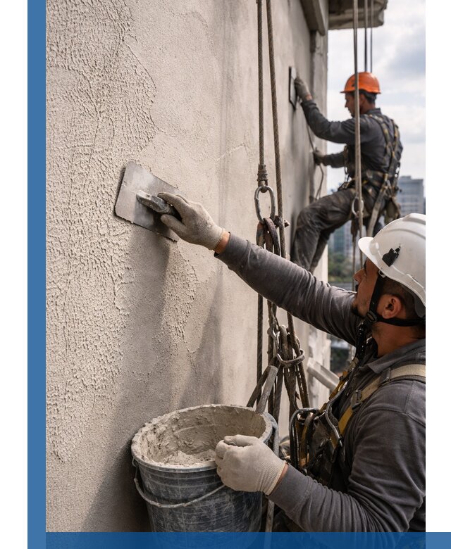 Декоративная штукатурка фасада с утеплением и защитой в Амурске