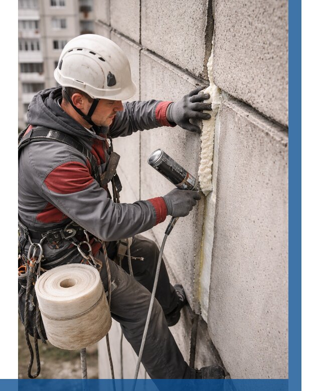 Утепление межпанельных швов в Амурске от 723 р. | ВЫСОТНИК-Мрс