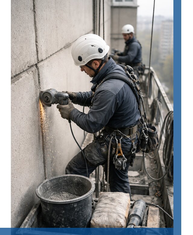 Штробление межпанельных швов в Амурске от 1240 р. | ВЫСОТНИК-Мрс