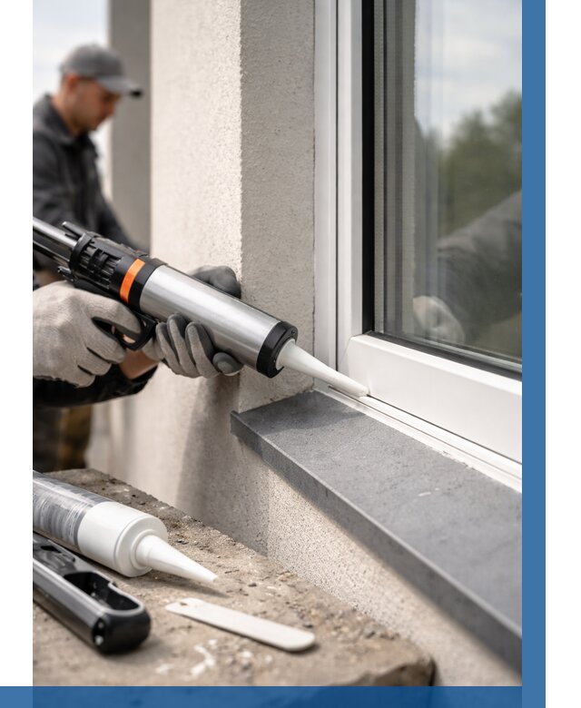 Герметизация монтажных швов окон в Амурске от 672 р. | ВЫСОТНИК-Мрс