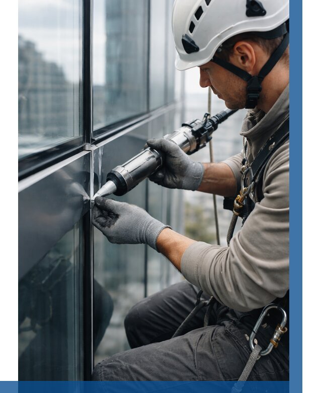 Герметизация стыков витража в Амурске от 1240 р. | ВЫСОТНИК-Мрс