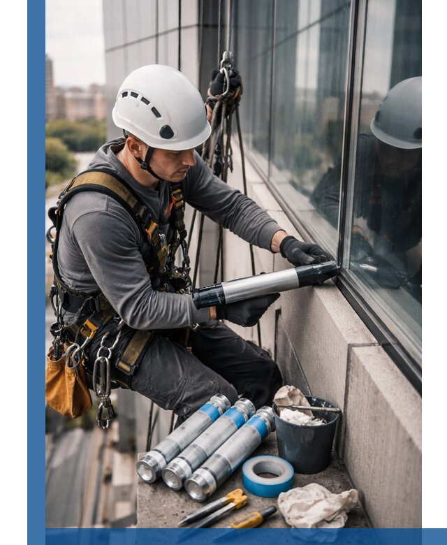 Герметизация стыков витража в Амурске для герметичных фасадов