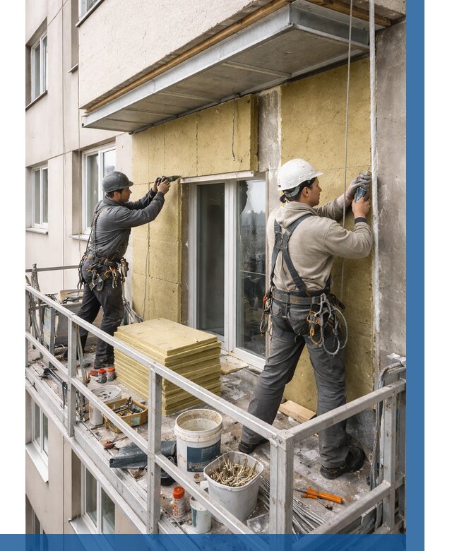 Утепление балкона снаружи в Амурске от 1653 р. под ключ ВЫСОТНИК-Мрс