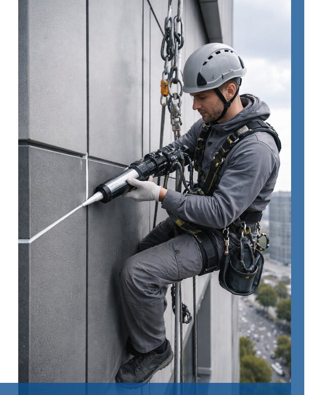 Герметизация стыков фасадных панелей в Амурске от 6716 р.| ВЫСОТНИК-Мрс