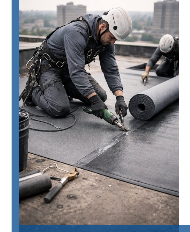 Ремонт мягкой кровли в Амурске с выездом промальпинистов