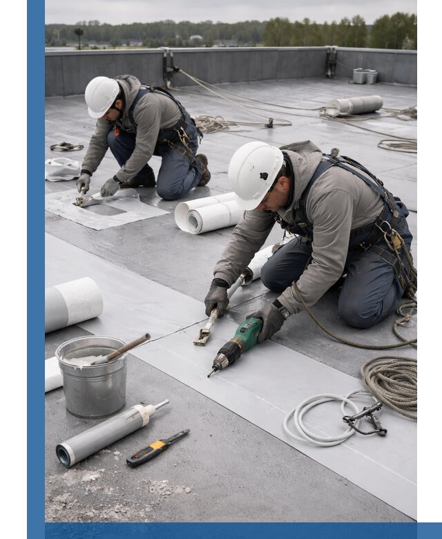 Ремонт мембранной кровли в Амурске качественно и с гарантией