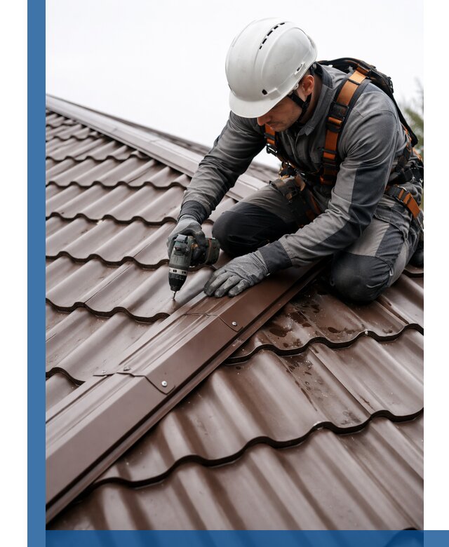 Ремонт металлочерепицы на крыше в Амурске профессионально