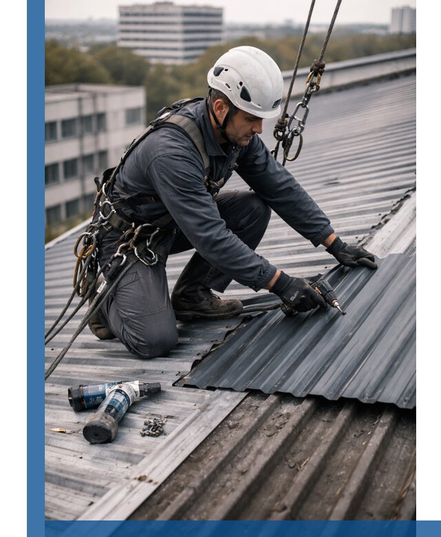 Ремонт профнастила на кровле в Амурске, работы под ключ