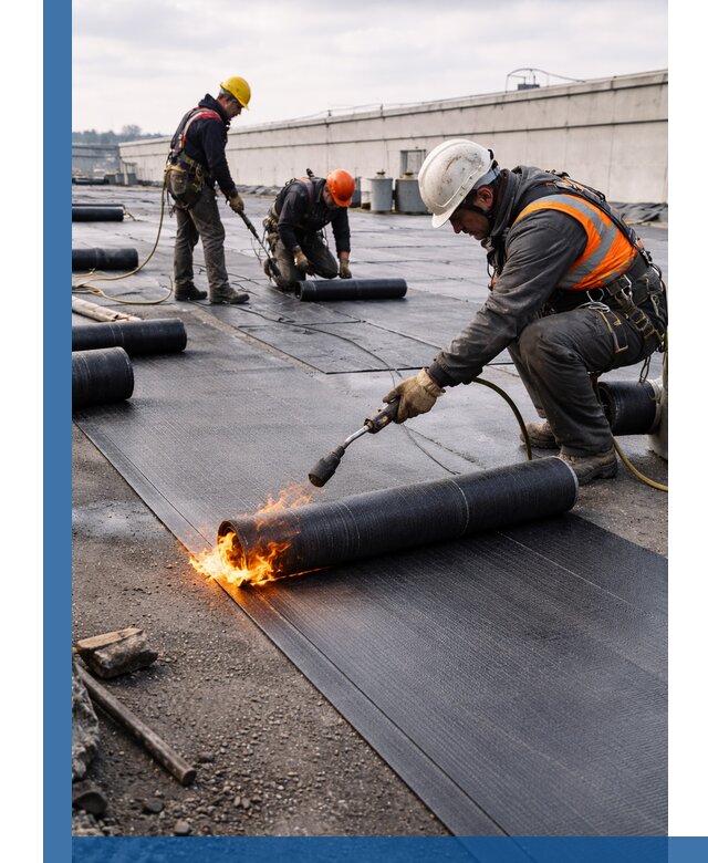 Монтаж наплавляемой кровли в Амурске профессионально
