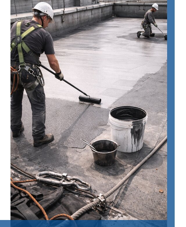 Гидроизоляция кровли жидкой резиной в Амурске от 517 р. | ВЫСОТНИК-Мрс