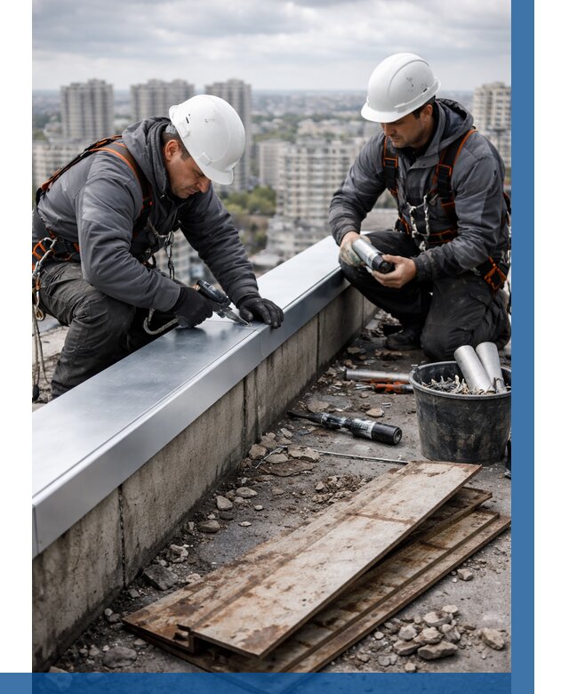 Замена парапетных крышек под ключ в Амурске от 1240 р. | ВЫСОТНИК-Мрс