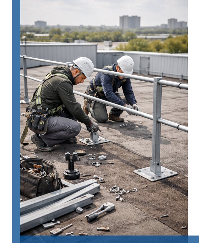 Монтаж кровельного ограждения в Амурске под ключ с гарантией