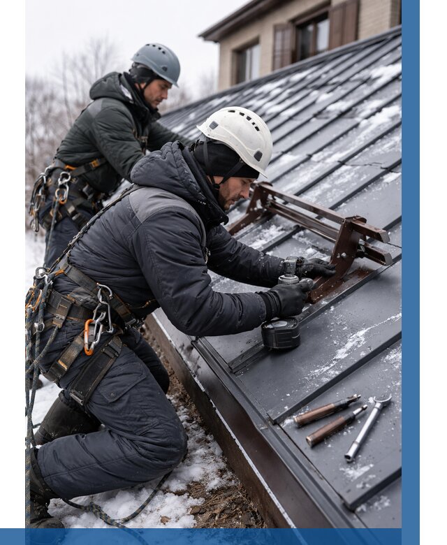 Монтаж снегозадержателей в Амурске от 465 р. | ВЫСОТНИК-Мрс