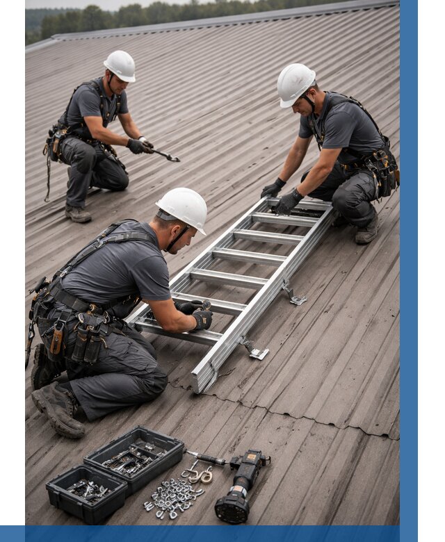 Монтаж кровельной лестницы в Амурске от 4649 р. | ВЫСОТНИК-Мрс