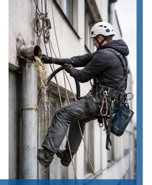 Прочистка водосточных труб в Амурске от 3616 р. | ВЫСОТНИК-Мрс