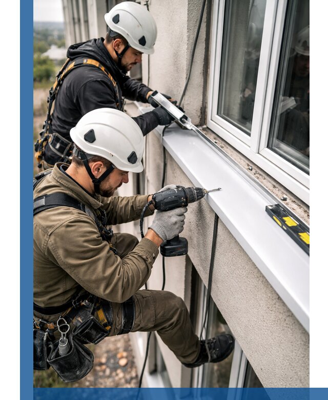 Профессиональный монтаж оконных отливов и отведения воды в Амурске