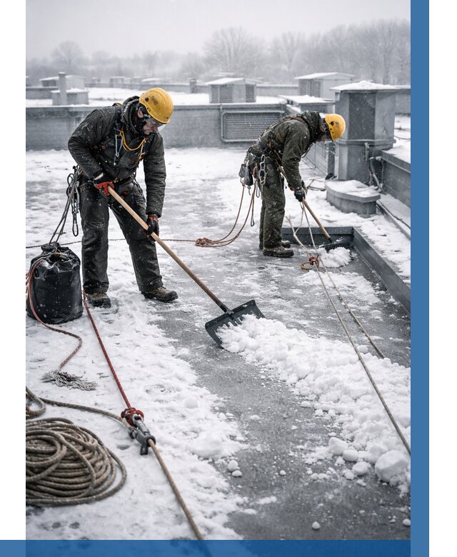 Очистка крыши от снега в Амурске от 7749 р. | ВЫСОТНИК-Мрс