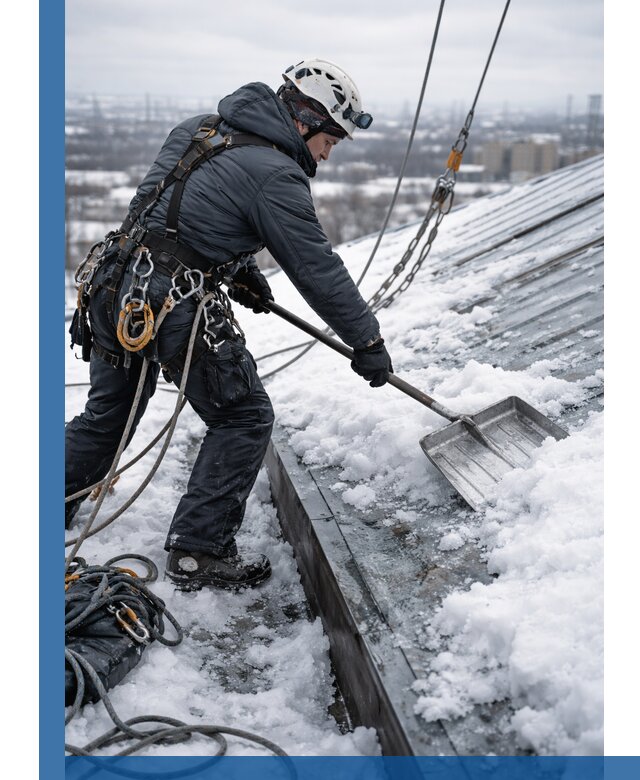 Профессиональная очистка кровли от снега и наледи в Амурске