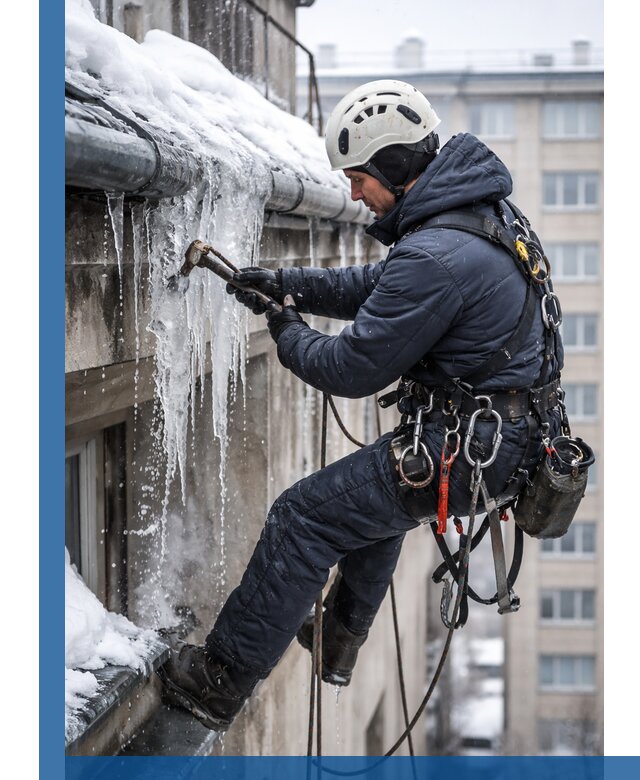 Удаление наледи и чистка водостоков в Амурске оперативно и безопасно
