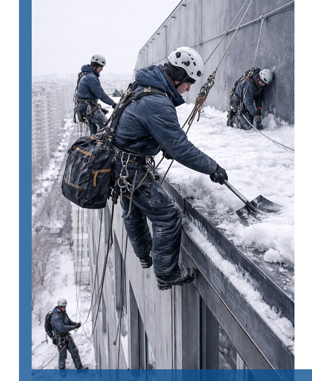 Абонентское обслуживание кровли зимой в Амурске регулярный уход