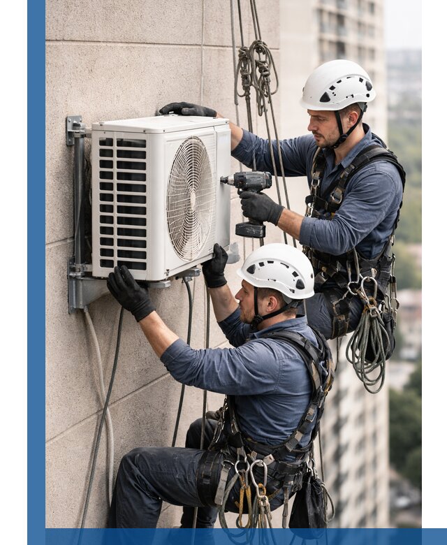 Монтаж внешнего блока кондиционера в Амурске установка и крепление