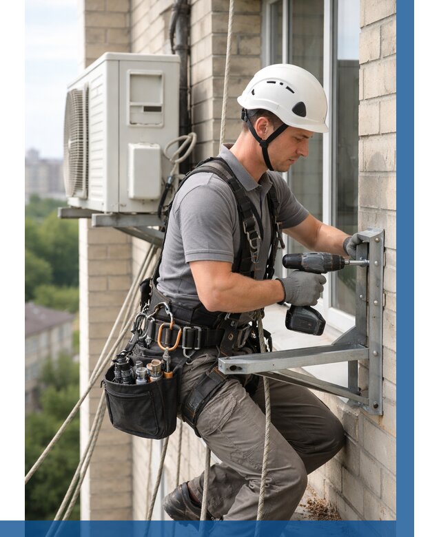 Установка кронштейнов кондиционера в Амурске от 3616 р. | ВЫСОТНИК-Мрс