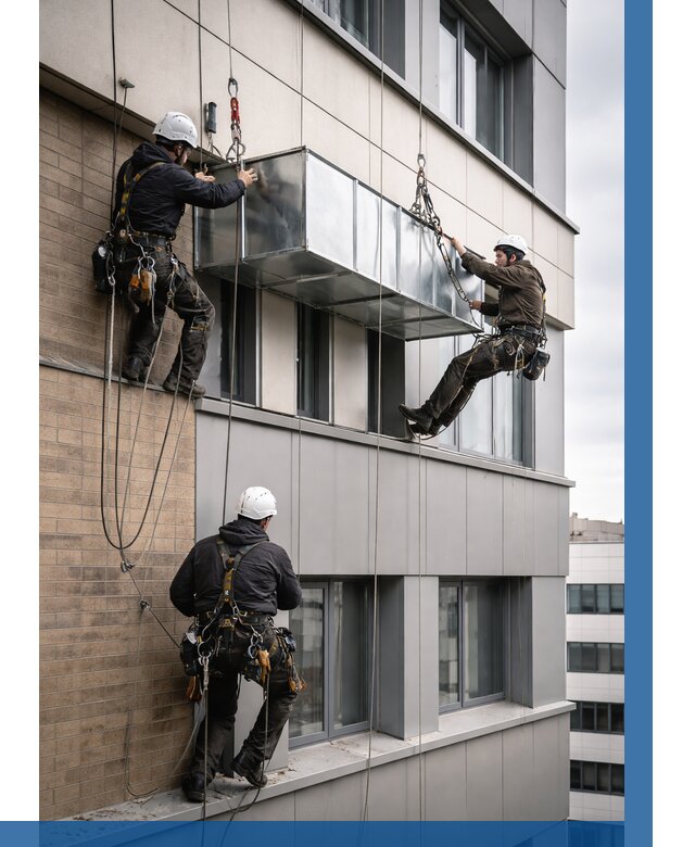 Монтаж воздуховодов на фасаде в Амурске от 1550 р. | ВЫСОТНИК-Мрс