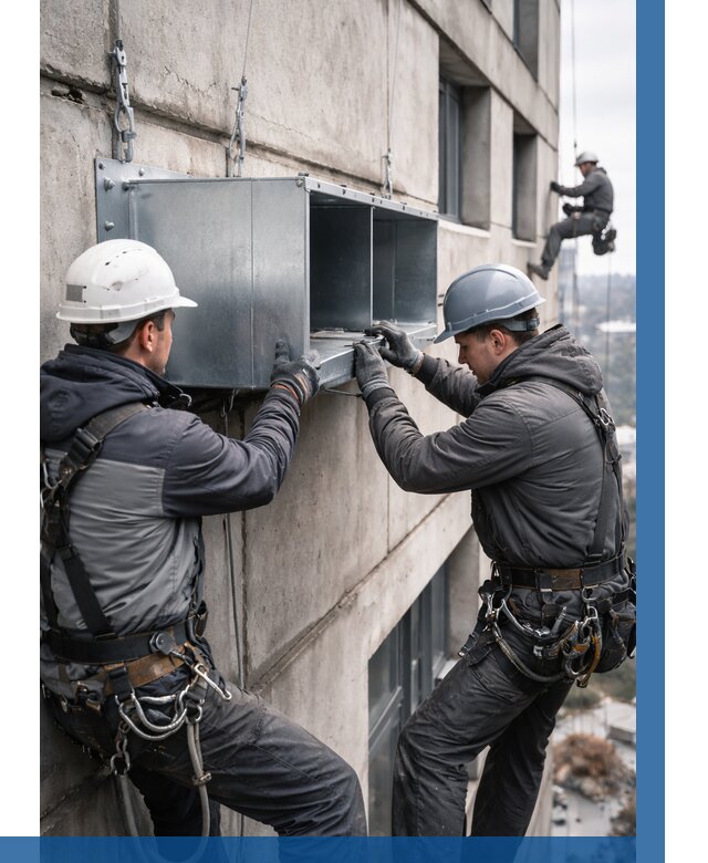 Монтаж вентиляционных коробов в Амурске от 3100 р. | ВЫСОТНИК-Мрс