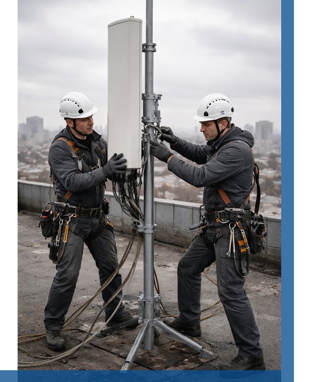 Монтаж антенн связи на крыше в Амурске от 8782 р. | ВЫСОТНИК-Мрс