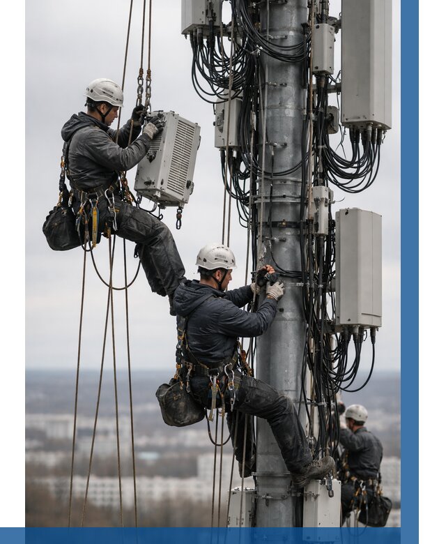 Монтаж оборудования связи на мачте в Амурске от 7749 р. | ВЫСОТНИК-Мрс