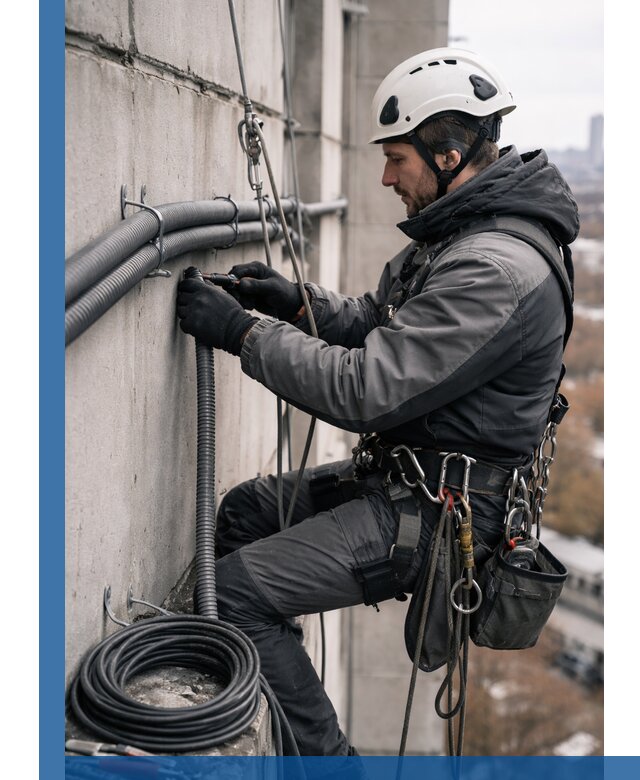 Профессиональный монтаж гофры для кабеля в Амурске с гарантией