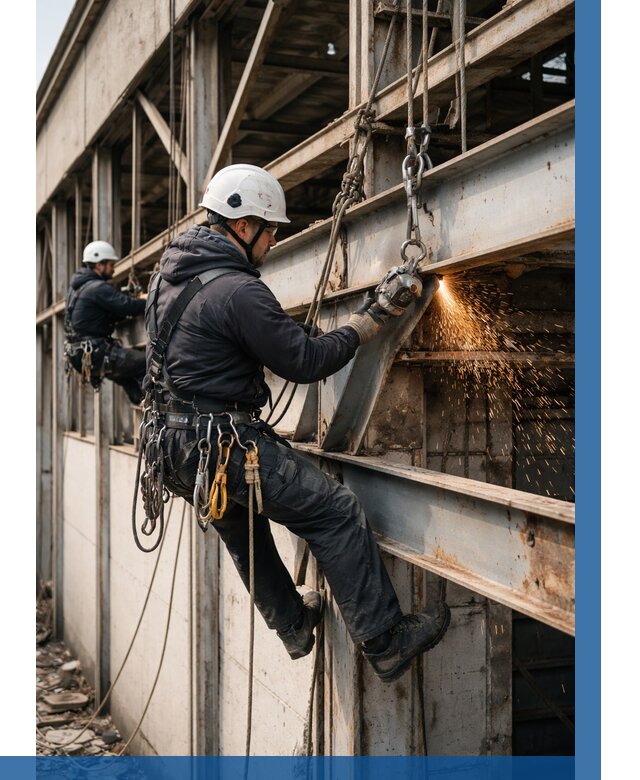 Демонтаж металлоконструкций на высоте в Амурске от 6716р. |ВЫСОТНИК-Мрс