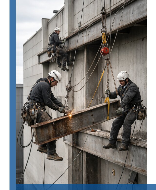 Демонтаж металлоконструкций на высоте в Амурске под ключ