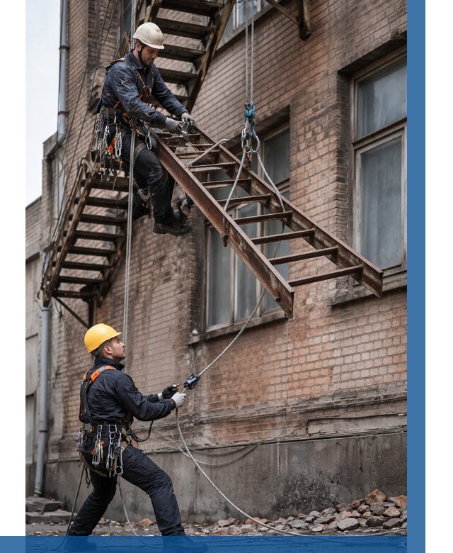 Демонтаж пожарной лестницы в Амурске от 12398 р. | ВЫСОТНИК-Мрс