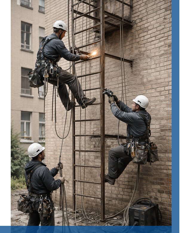 Ремонт пожарной лестницы в Амурске от 7749 р. | ВЫСОТНИК-Мрс