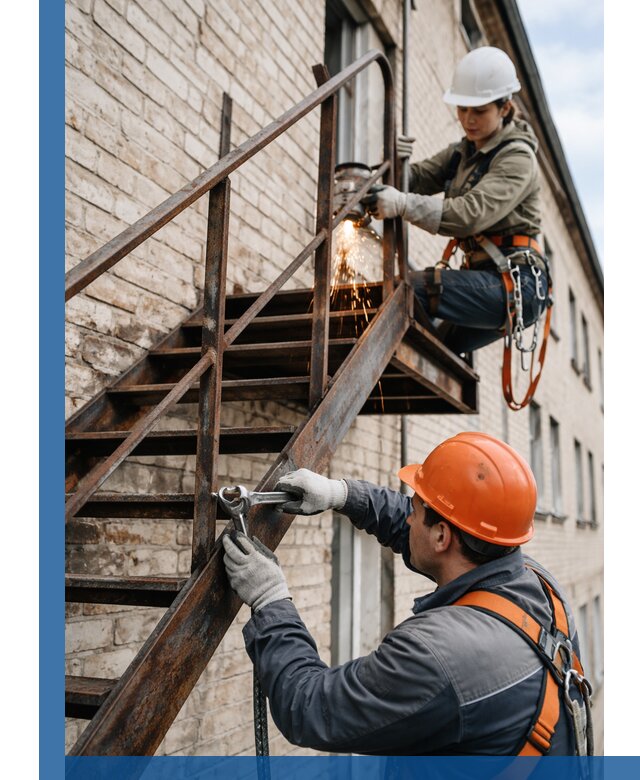 Ремонт и восстановление пожарных лестниц с выездом в Амурске